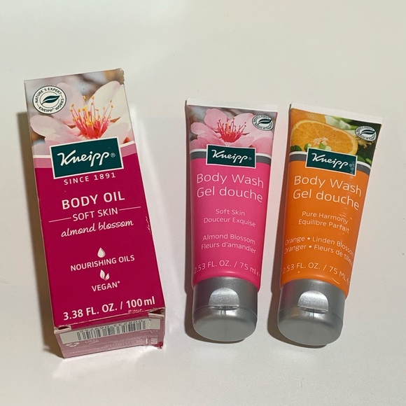 New Kneipp Almond Blossom Oil/wash& Orange Wash - Picture 1 of 3